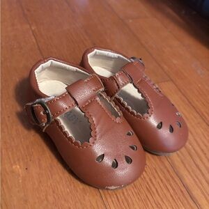 Baby Mary Jane Shoes in Brown with Buckle Strap